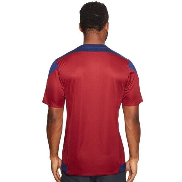 Adidas Striped Soccer Climacool Jersey Burgundy Navy Yellow Mens Sz 2XL - Picture 3 of 7